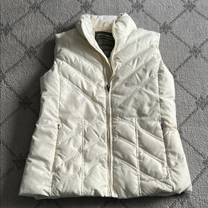 Women's White Quilted Vest